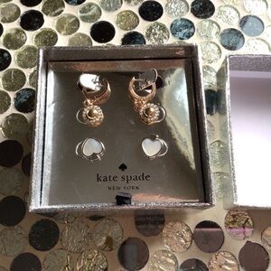 Kate Spade Signature Spade NWT Earrings 3-pairs - comes with gift box.